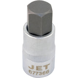 Bit Socket, Hex, 16 mm x 2" L, 1/2" Drive