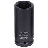 Socket, Impact, 1-1/16", 3/4" Drive, 6 Points, Deep