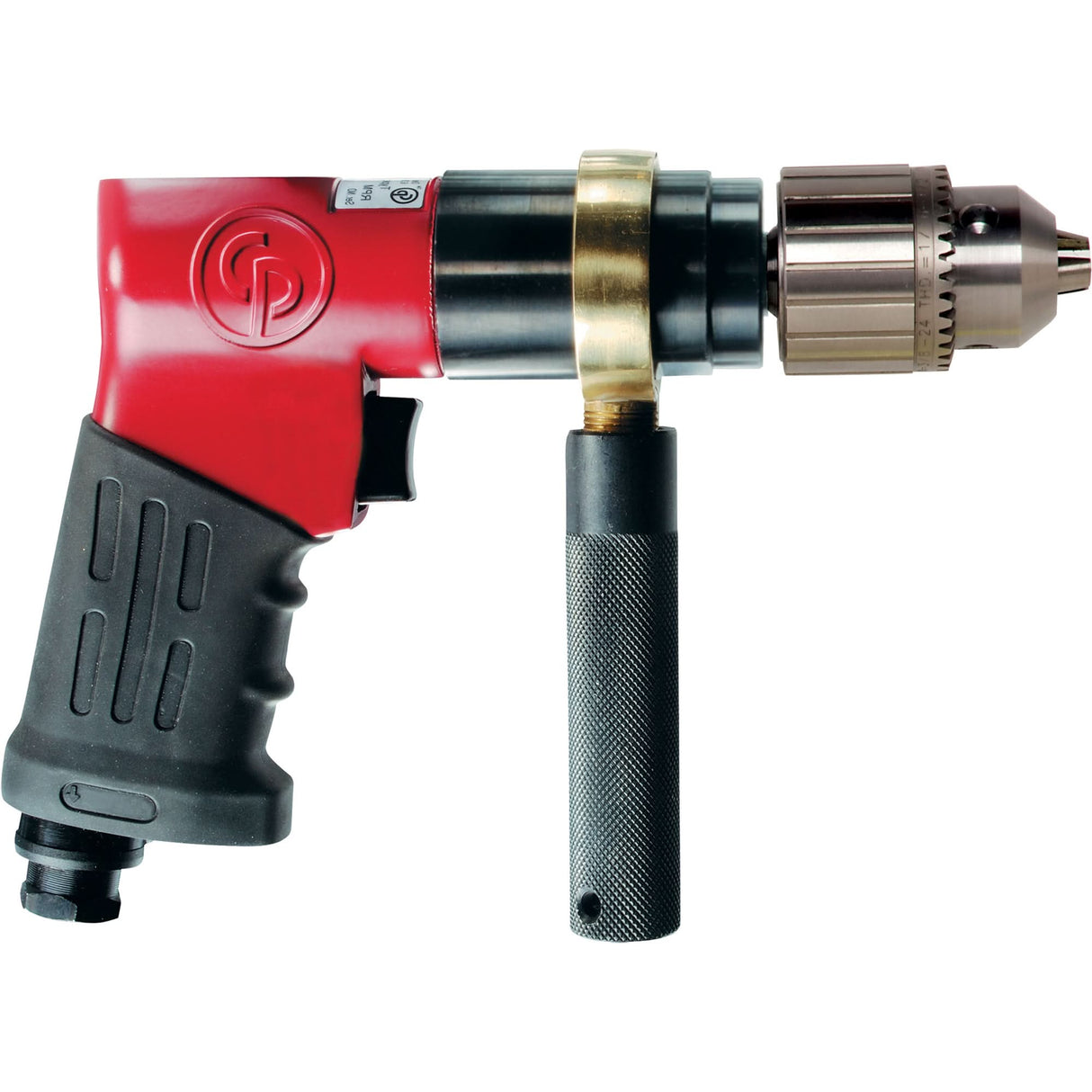 Reversible Drills, 24 CFM, 1/4" NPTF, 90 dBA, 13" Chuck, Keyed