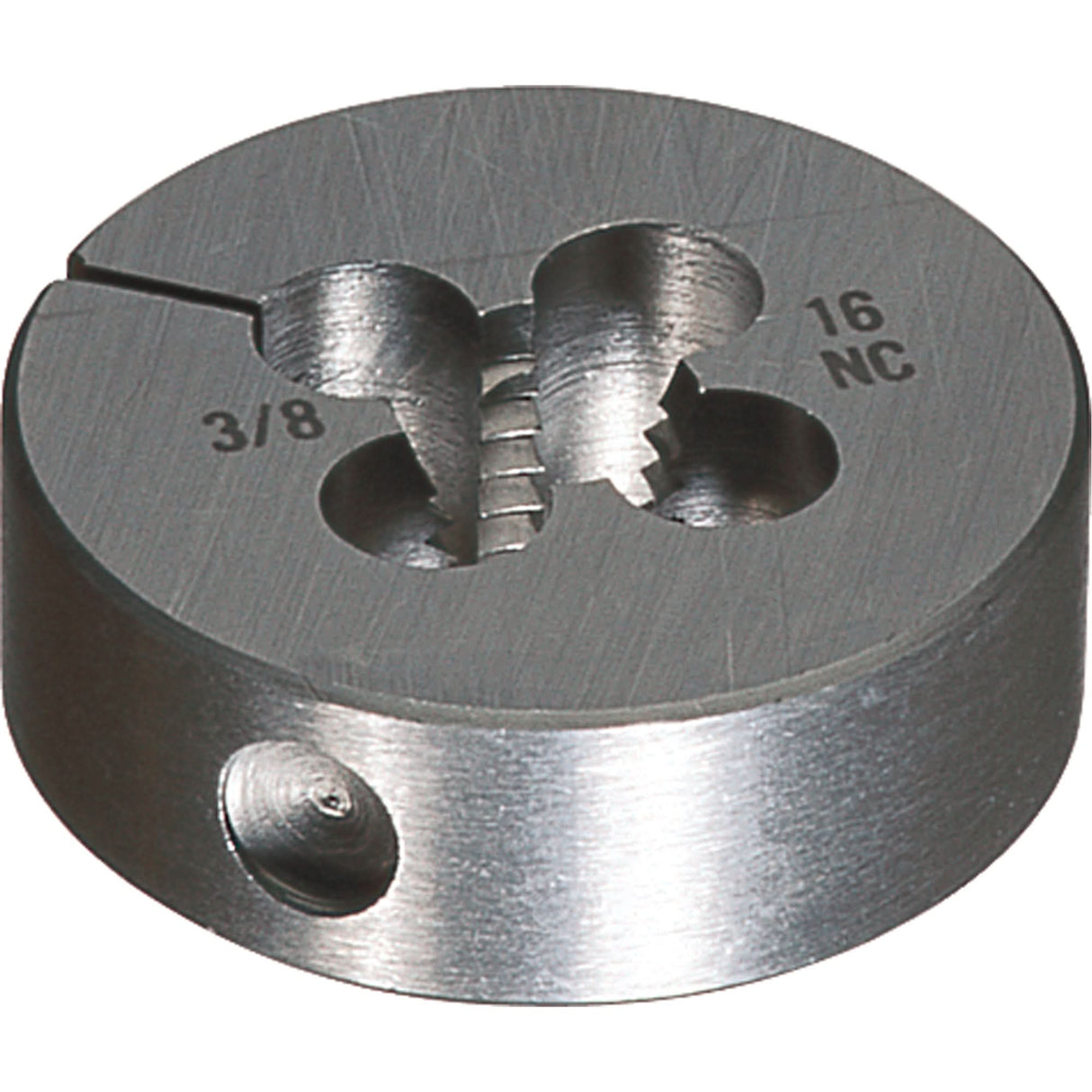 Round Adjustable Die, Bright Finish, M3.5 X 0.6 Thread, High Speed Steel