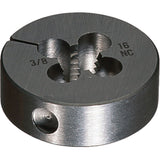 Round Adjustable Die, Bright Finish, M14 X 2 Thread, High Speed Steel