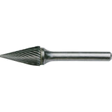 Solid Carbide Burrs - Pointed Cone Shape, SM-1, 1/4" Dia., 1/4" Shank, 1/2" Depth of Cut