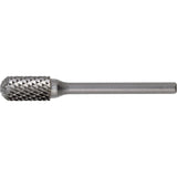 Solid Carbide Burrs - Cylinder Shape with Ball Nose, SC-1, 1/4" Dia., 5/8" Depth of Cut