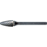 Solid Carbide Burrs - Tree Shape with Ball Nose, SF-1, 1/4" Dia., 5/8" Depth of Cut
