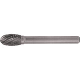 Solid Carbide Burrs - Oval Shape, SE-7, 3/4" Dia., 1/4" Shank, 1" Depth of Cut
