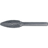 Solid Carbide Burrs - Flame Shaped, 1/2" Dia., 1/4" Shank