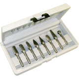 Right Hand Spiral Burr Sets, 8 Pieces