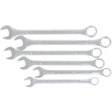 Fully Polished Long Pattern Combination Wrench Set, Combination, 6 Pieces, Imperial