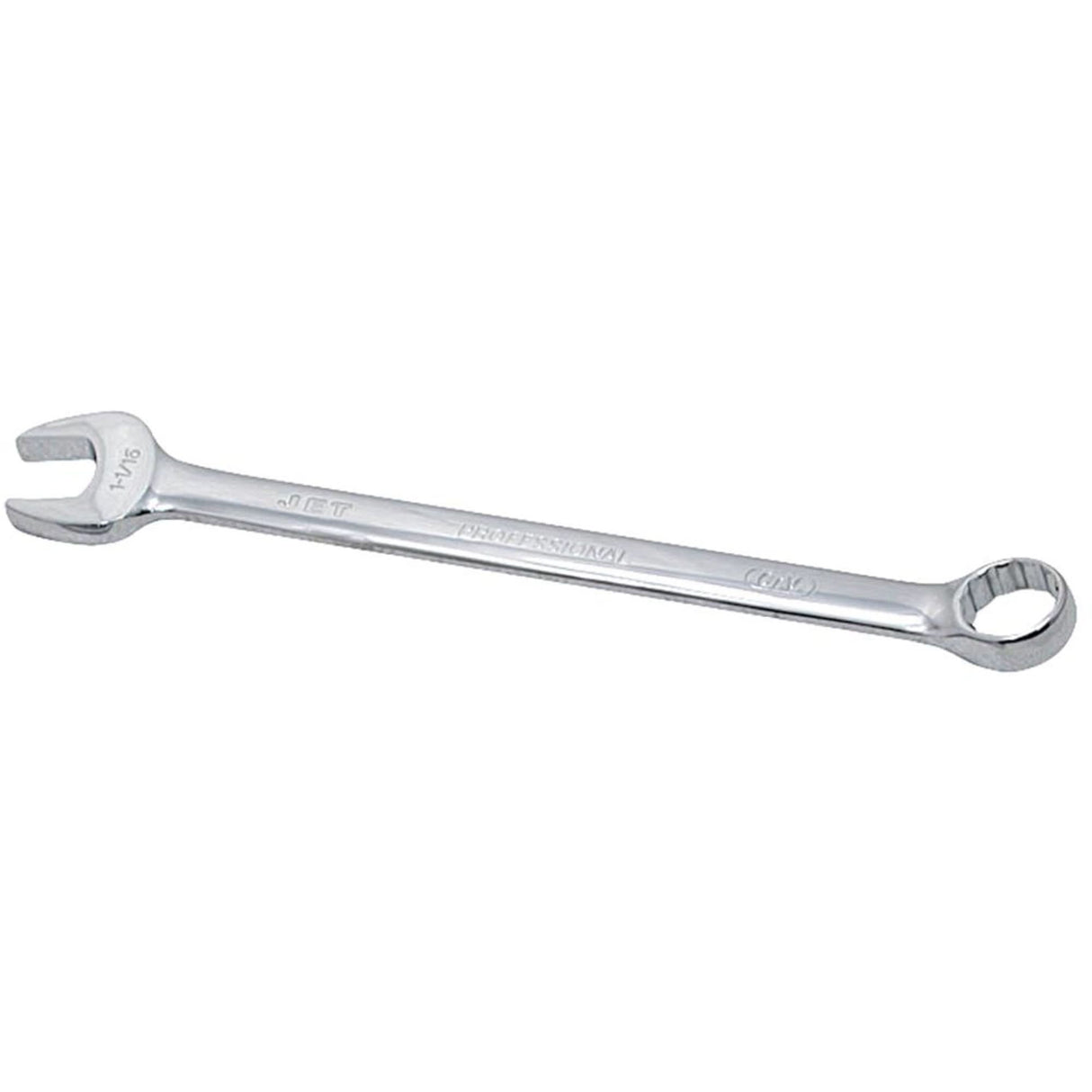 Long Pattern Fully Polished Combination Wrench, 9/16", Chrome Finish