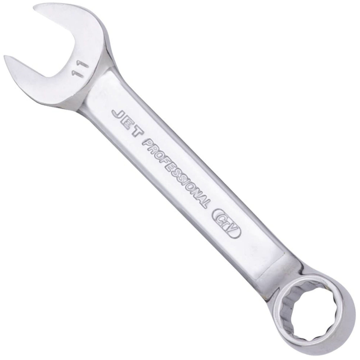 Fully Polished Stubby Combination Wrench, 12 Point, 14 mm, Chrome Finish