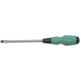 Slot TORQUE DRIVE® Screwdriver, #4 Tip, Round, 4" L, Cushion Grip Handle