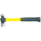 Heavy-Duty Fibreglass Handle Ball Pein Hammer, 8 oz. Head Weight, Plain Face, Cushion Handle