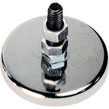 Low Profile Cup Magnets, 2-1/32" Dia., 13 lbs. Pull