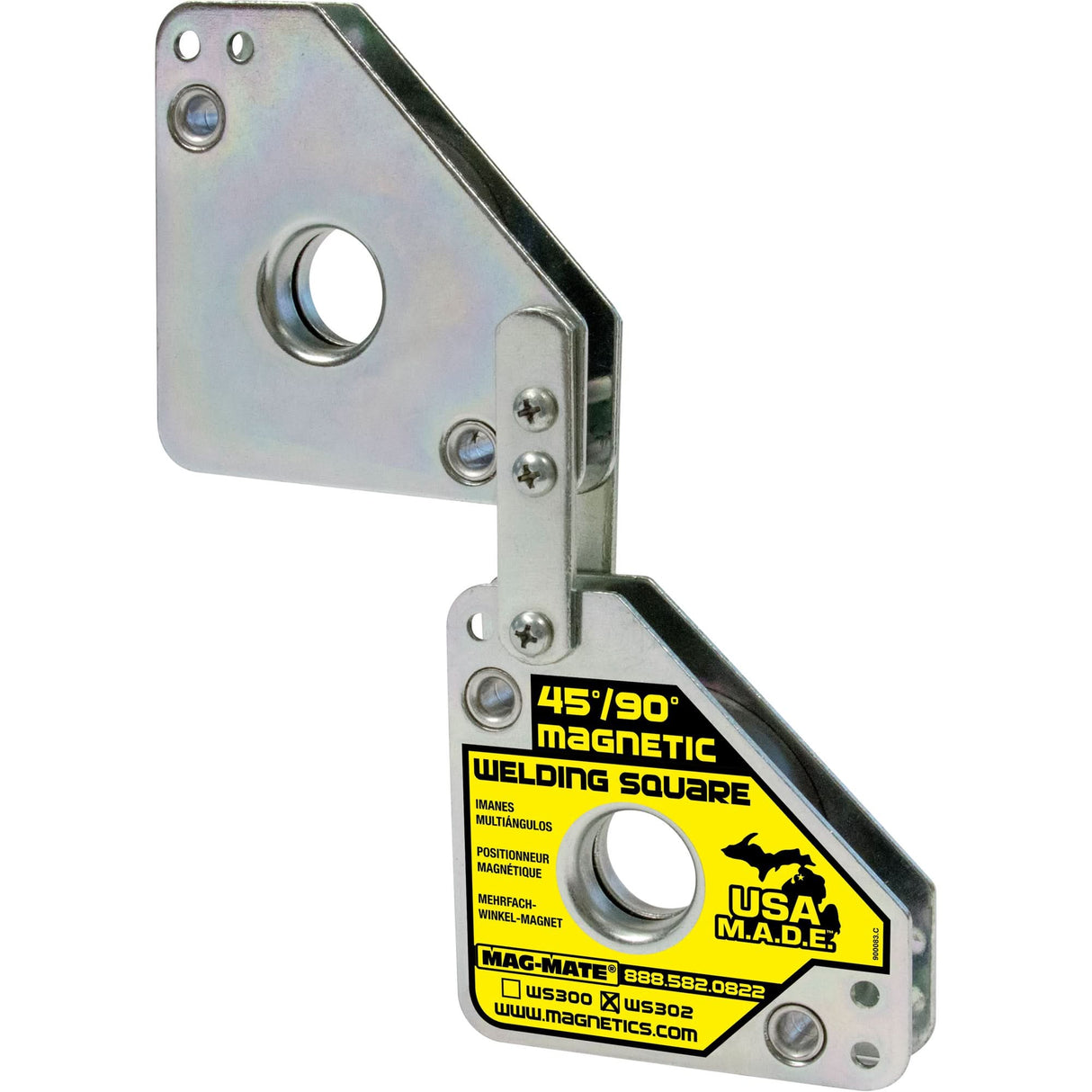 Magnetic Welding Squares, 7-5/8" L x 1-3/8" W x 3-3/4" H, 120 lbs.