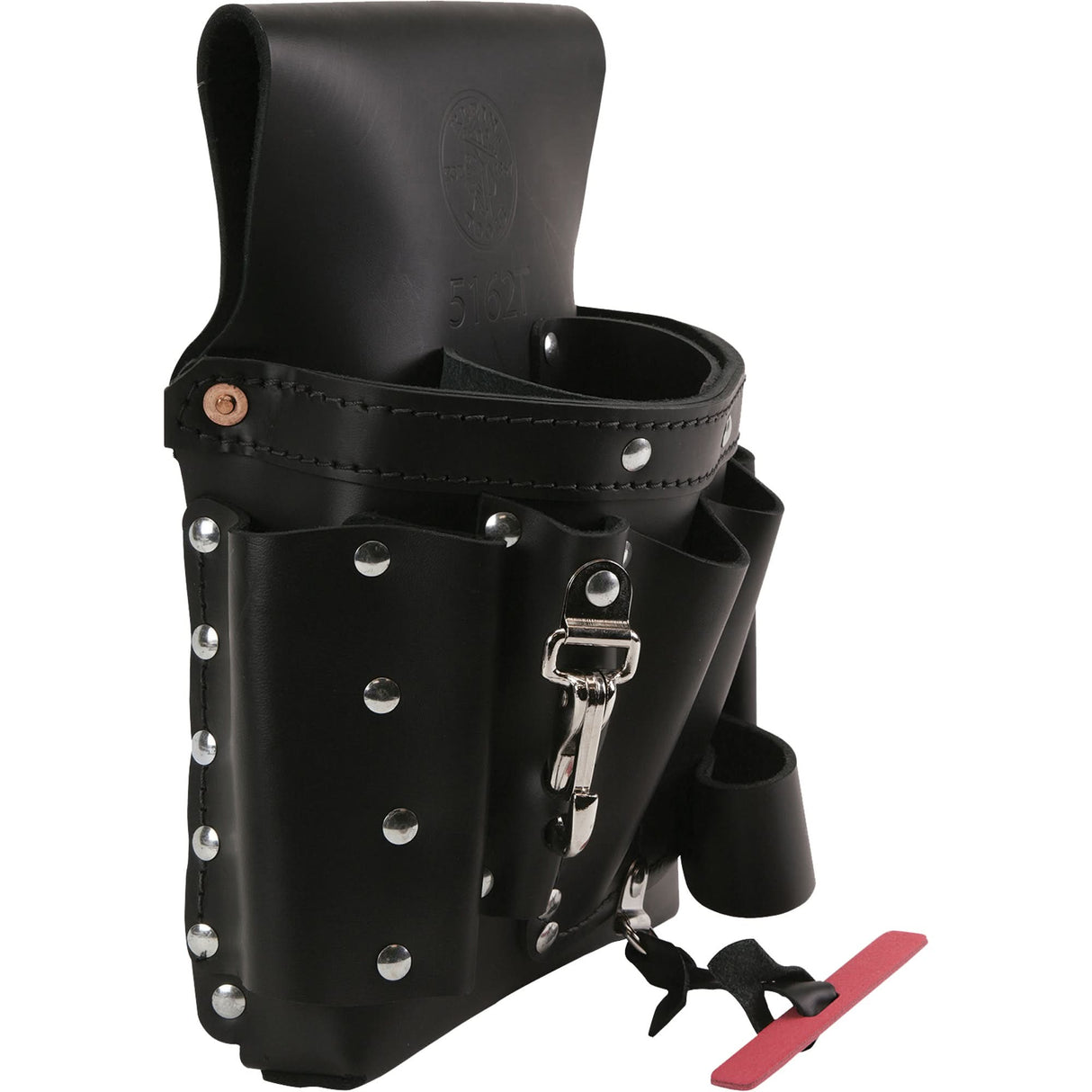 Extra-Capacity Tool Pouches, Multiple Tool Holder, Leather, 8 Pockets