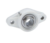 FLPL205-SSUC205 | 1" Shaft Thermoplastic 2-Bolt Flange With Stainless Insert Bearing