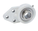 FB205-SSUC205 | 1" Shaft Thermoplastic 3-Bolt Flange With Stainless Insert Bearing