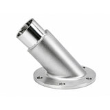 Stainless Steel Thru Hull Fitting, 38 mm, 45° Base, Straight Connector with Screws