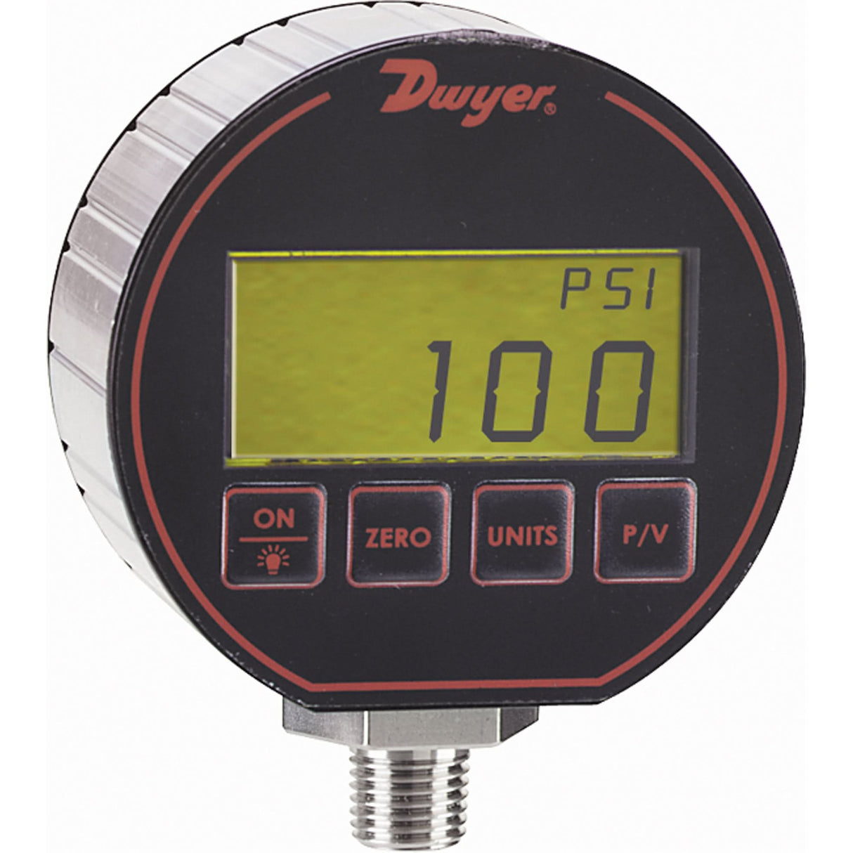 Pressure Gauge, 3" , 30 psi, Bottom Mount, Digital