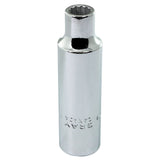 Socket, 1-1/4", 1/2" Drive, 12 Points, Deep