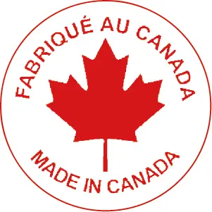 Étiquettes rondes, avec inscription « Fabriqué au Canada » (500)