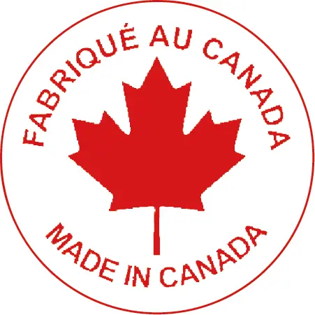Étiquettes rondes, avec inscription « Fabriqué au Canada » (500)