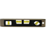 Torpedo Level, 12" L, Aluminum, 4 Vials, Magnetic