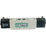 Pilot 5-Way 2-Position 4-Way Solenoid Valves, 3/8" Pipe, 150 PSI
