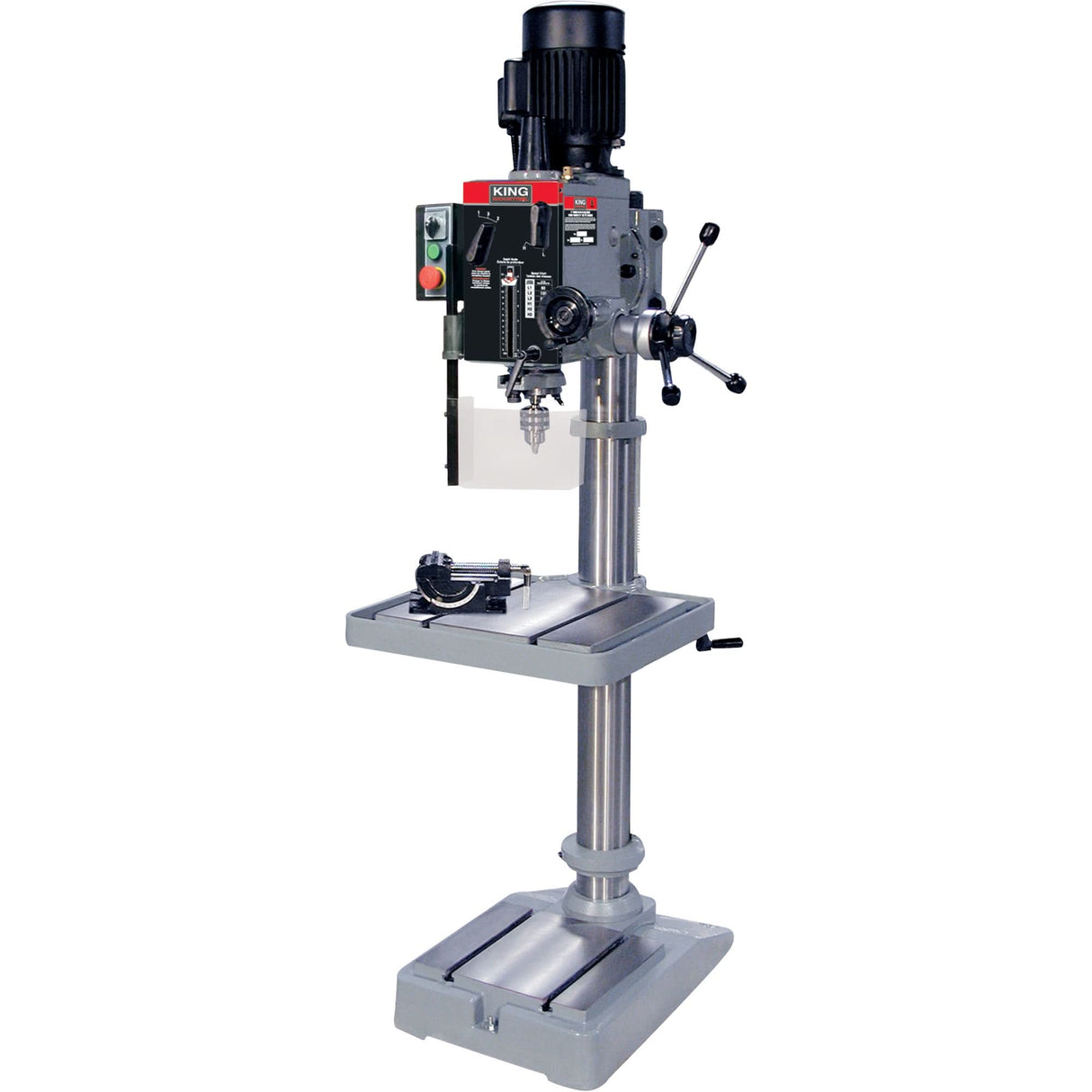 Gearhead Drilling Machine, 1/2" Chuck, 6 Speed(s), 19-1/2" W x 21-3/4" L, #3 Morse