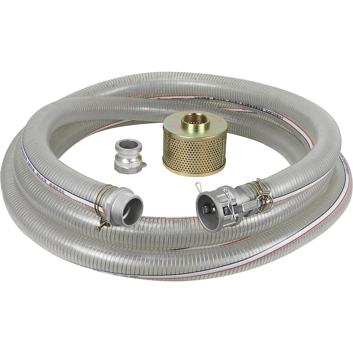 Reinforced Suction Hose Kit for Water Pump, 2" x 300"