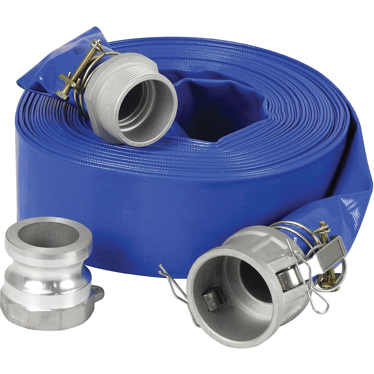 Lay-Flat Discharge Hose Kit for Water Pump, 3" x 600"