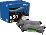 Brother TN850 High Yield Black Toner Cartridges - 2 Pack