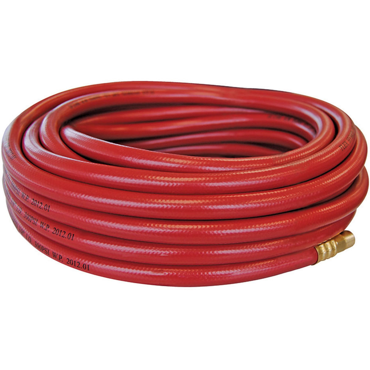 Flexhybrid Hoses with Fittings, Air, Technopolymer, 1/2" dia. x 50', 300 psi, 3/8 NPT