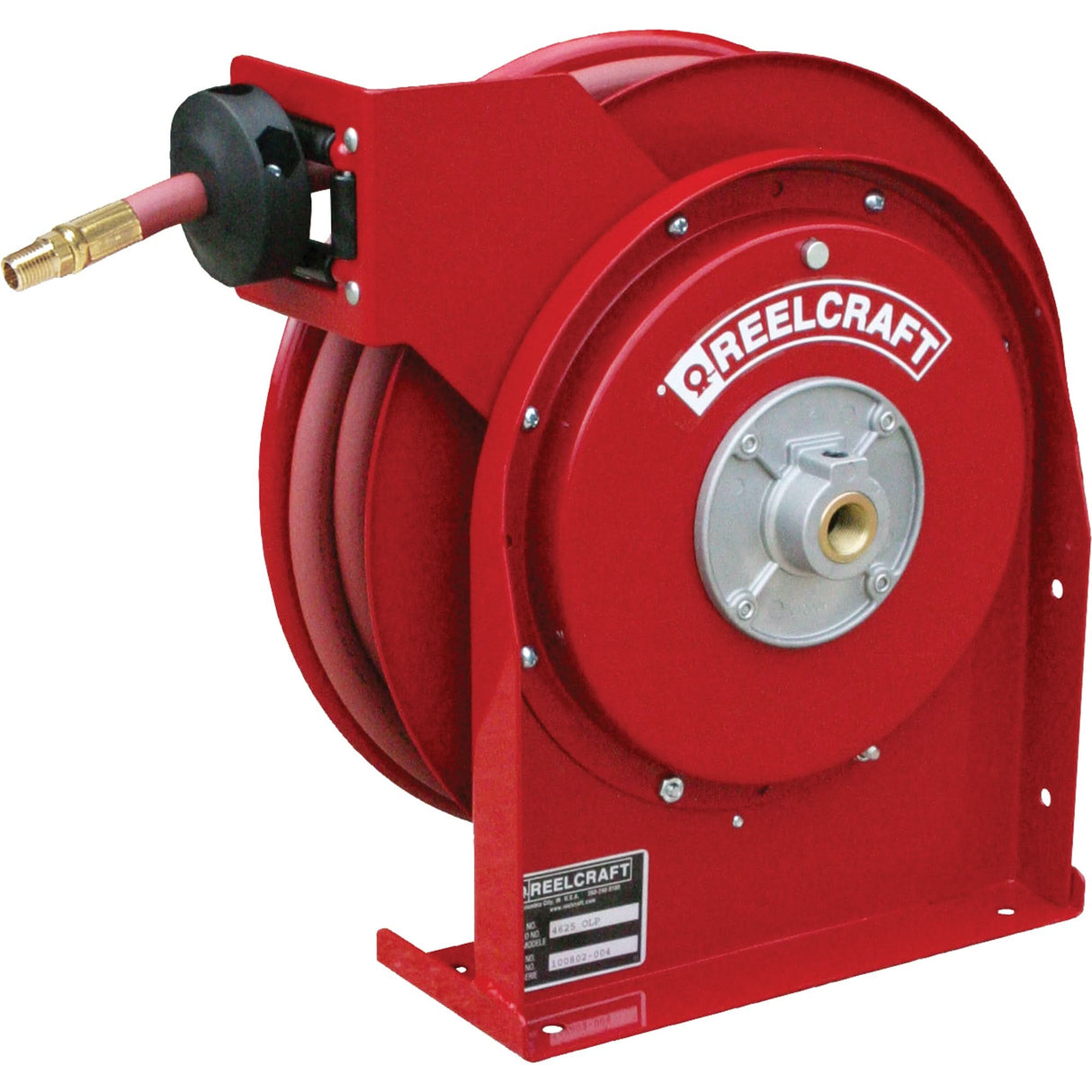 Hose Reels, Air/Water, 1/4" x 25', Single Hose, 300 psi