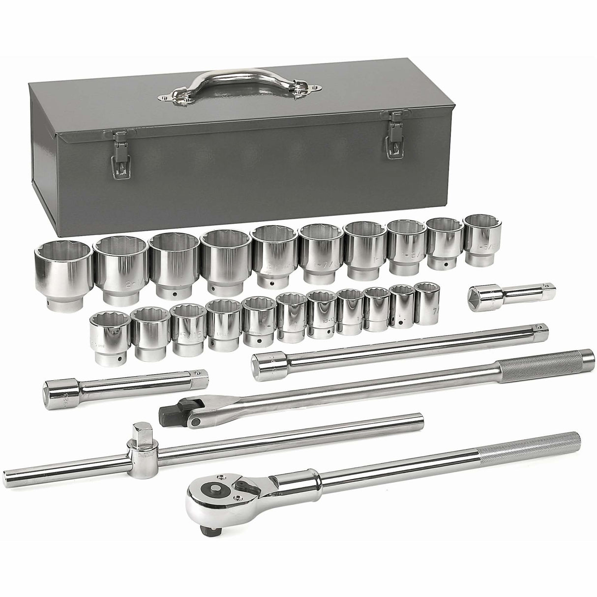 12-Point SAE Mechanics Tool Set, 27 Pcs, 3/4" Drive Size