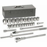 12-Point SAE Mechanics Tool Set, 27 Pcs, 3/4" Drive Size