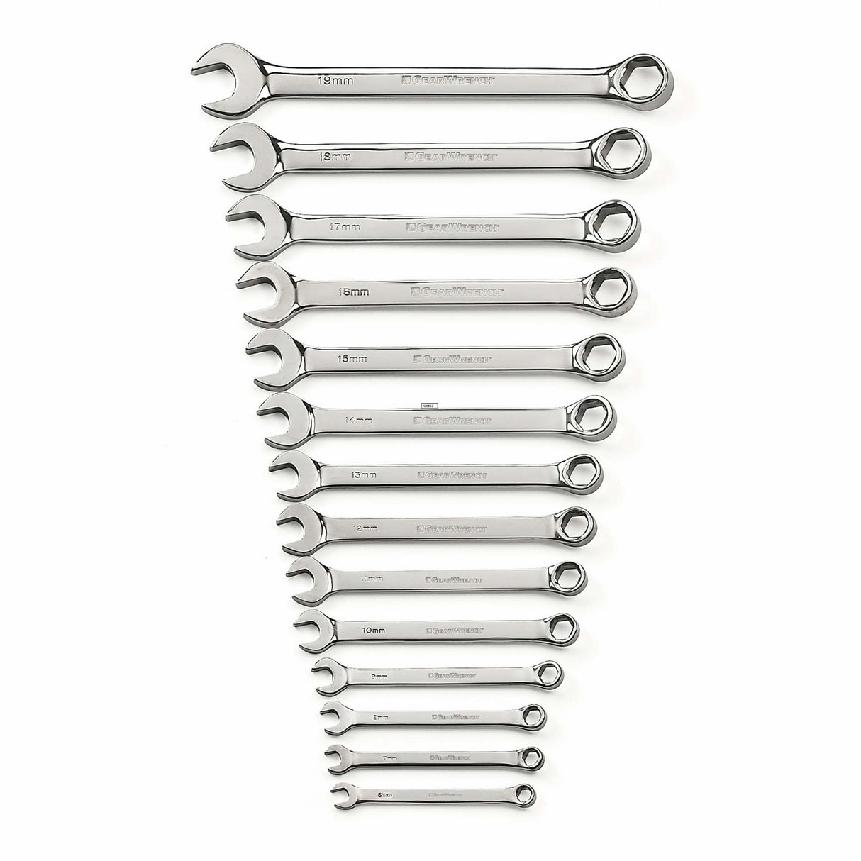 6-Point Wrench Set, Combination, 14 Pieces, Metric