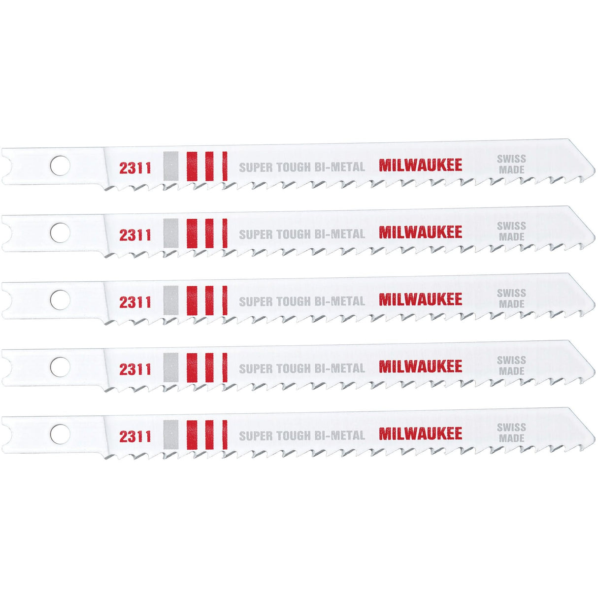 Jigsaw Blades, Bi-Metal, U-Shank, 4" L, 10 TPI