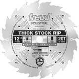 Industrial Saw Blade - Ripping, 12", 20 Teeth, Wood Use
