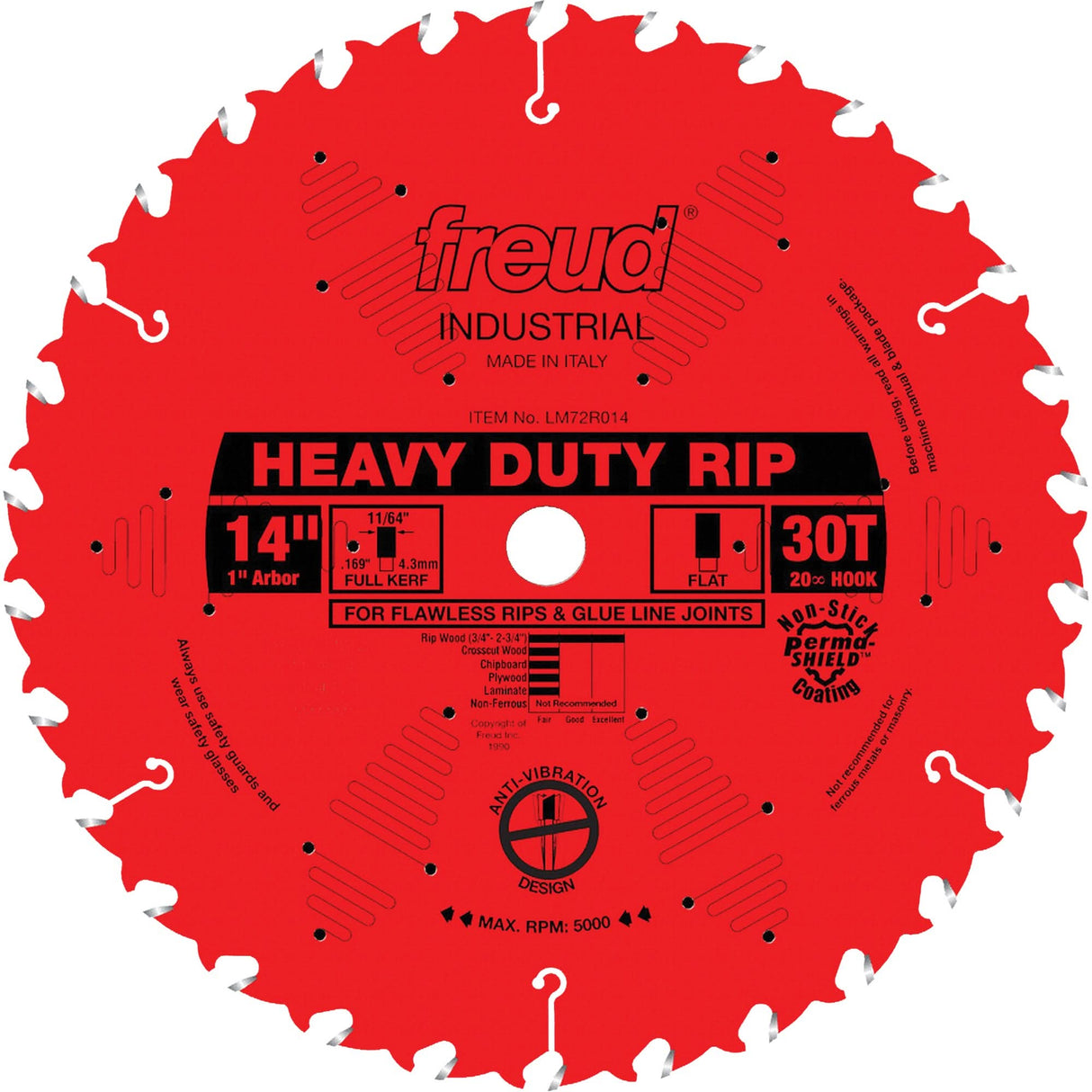 TCS Industrial Saw Blade - Ripping, 14", 30 Teeth, Wood Use