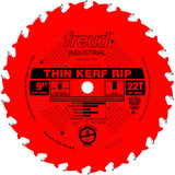 TCS Industrial Saw Blade - Rip/Crosscut Thin Kerf, 9", 22 Teeth, Wood Use