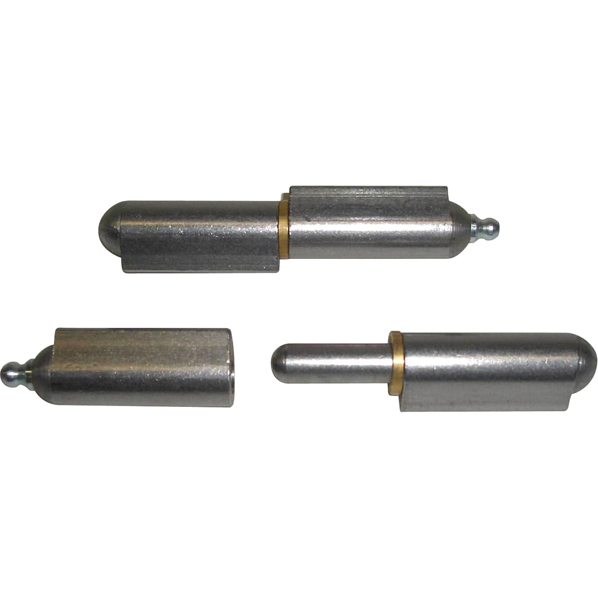 Weld-On Hinge with Washer, 1/4" Dia. x 2-3/8" L, Aluminum w/Fixed Stainless Steel Pin