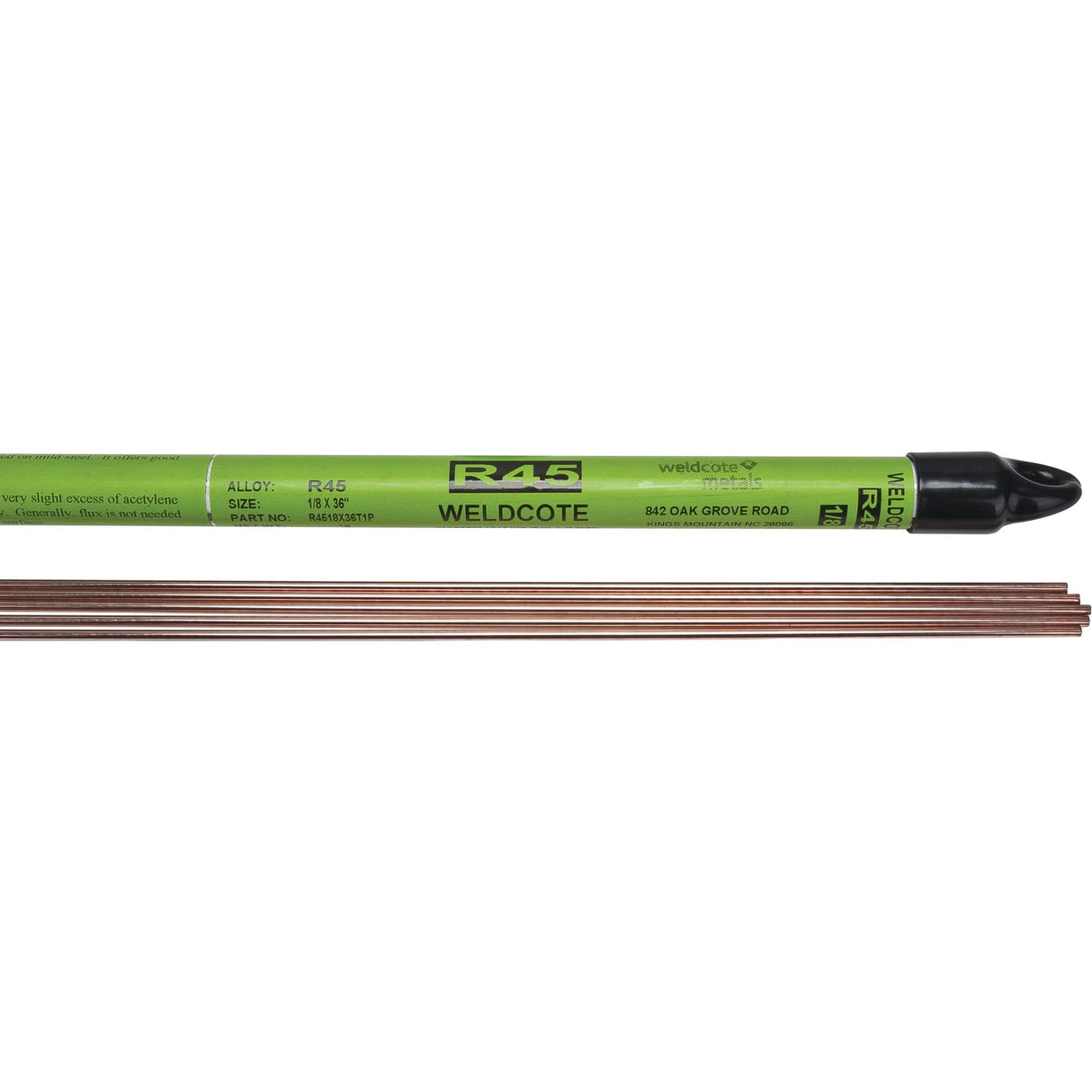 36" Cut Length TIG Rods, 1/8", Mild Steel