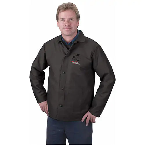 Flame Retardant Jacket, Leather, 4X-Large, Black