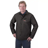 Flame Retardant Jacket, Leather, 4X-Large, Black
