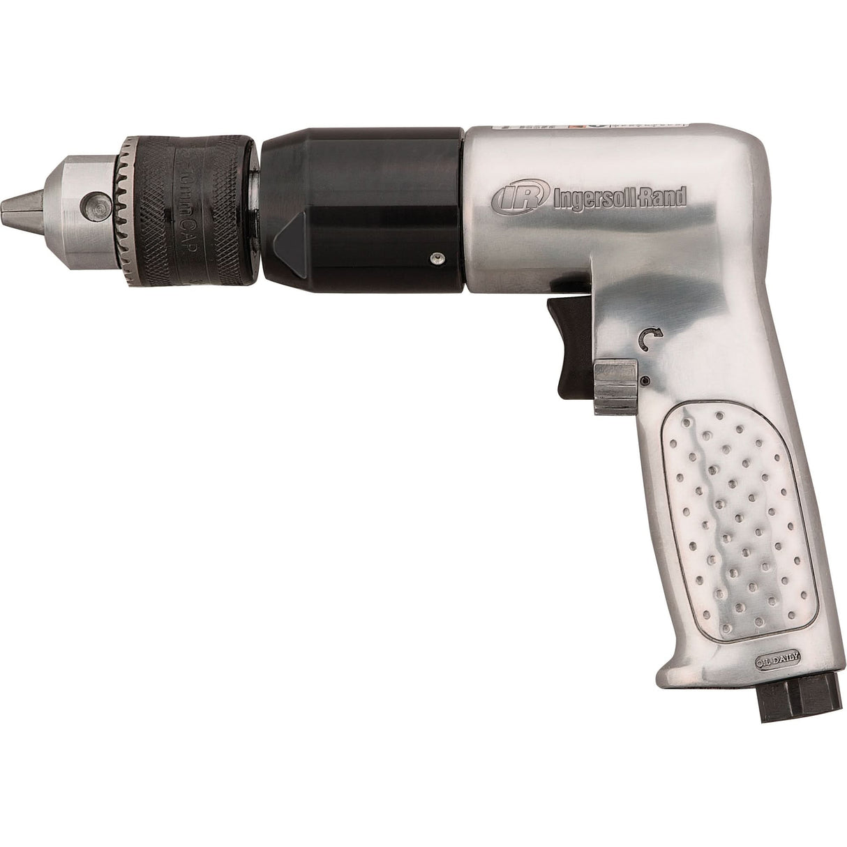 Reversible Air Drill, 4 CFM, 1/4" NPTF, 94 dBA, 1/2" Chuck, Keyed