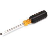 Heavy-Duty Slot Cabinet Tip Screwdriver, 1/4" Tip, Round, 14-11/32" L, Cushion Grip Handle
