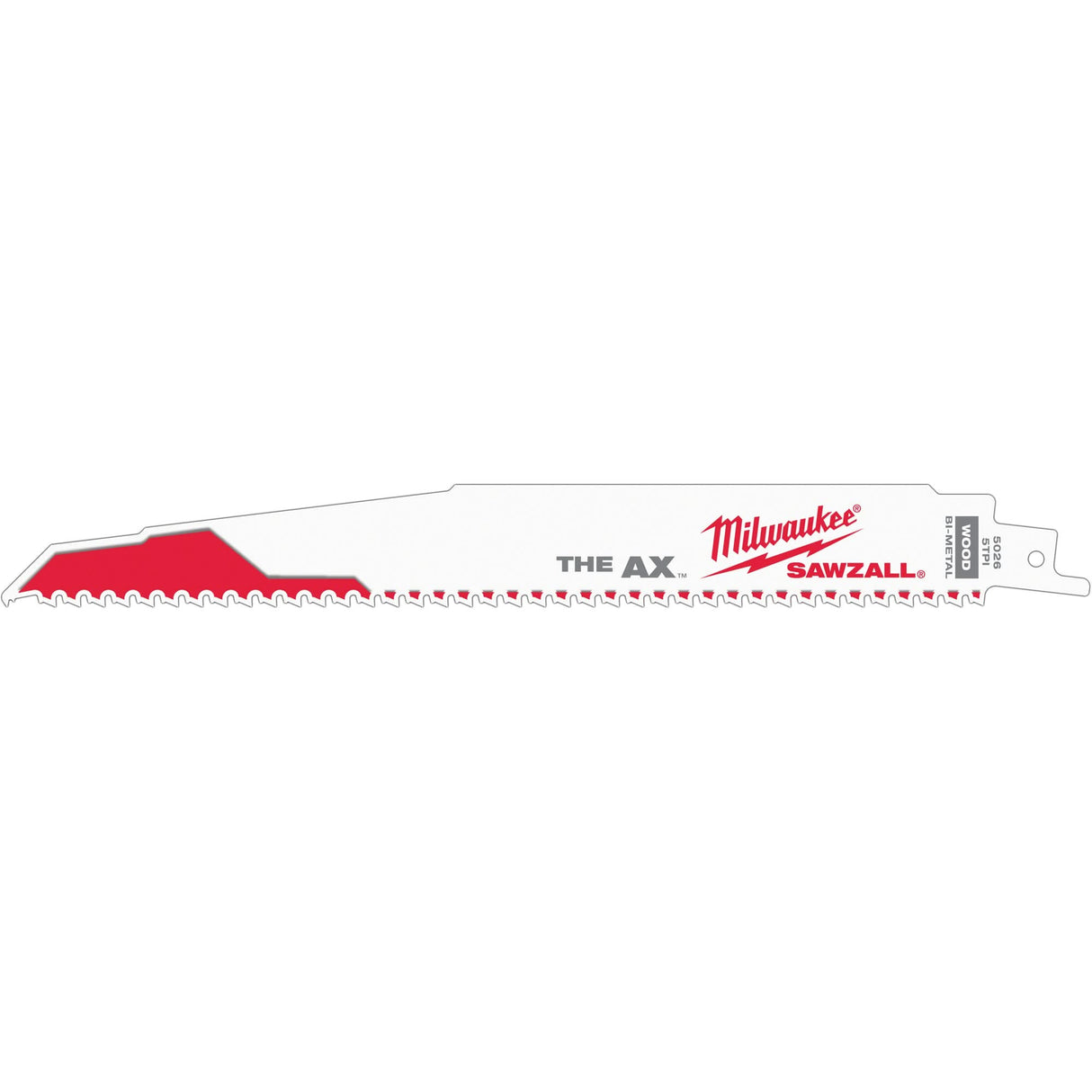 High Performance Super Sawzall® Blades, Bi-Metal, 5 TPI, 12" L x 1" W