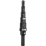 #2 Step Drill Bit, 3/16" - 1/2" , 1/16" Increments, High Speed Steel