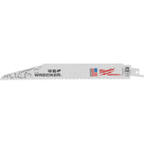 The Wrecker™ Multi-Material Sawzall® Blade, Bi-Metal, 7-11 TPI, 9" L x 1" W